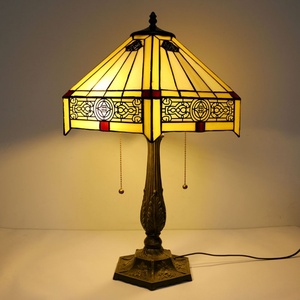 Lámpara LED Ecológica LongHuiJing, Ajustable, Flexible, Luz Blanca Cálida Multicolor, Estilo Mediterráneo con Pantalla de Vidrio Tintado, E27, para Mesa - Product Image 1