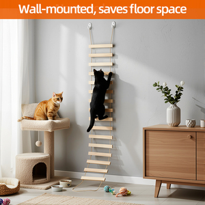 Puente de Madera Moderno para Gatos de 100cm, Escalera para Trepar, Escalones DIY, Envío Directo desde China a la UE - Product Image 3