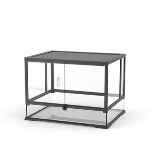 Çıkarılabilir Çevre Dostu Şeffaf Desenli Reptil Teraryumları Sakallı Ejder Teraryumu Bukalemun Kafesi Camdan Yapılmış - Product Image 1