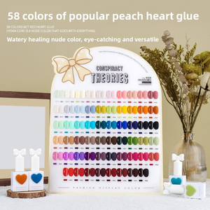 Set de Uñas Macaron en 58 Colores, Esmalte de <span class=keywords><strong>Gel</strong></span> UV Brillante con Botella en Forma de Corazón para Salón de Uñas Profesional - Product Image 1