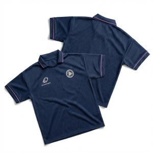 Camiseta de Fútbol Polo Personalizada Estilo Blokecore, con Ribete Rosa Marino, Transpirable y Ligera, Ideal para Entrenamientos, Partidos y Uso en Equipo - Product Image 2