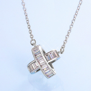 Collar con Colgante de Letra X de Moda para Mujer, Collar Minimalista con Letra del Alfabeto, Accesorios de Joyería de Moda al por Mayor - Product Image 3