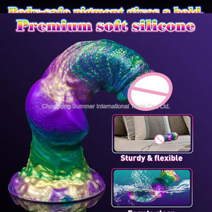 Verano nuevo Dragón monstruo consolador hermoso diseño suave silicona impermeable portátil masturbación doble penetración juguete sexual para - Product Image 3