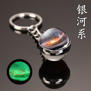 Porte-clés Terre Ronde Double Face Cristal <span class=keywords><strong>Soleil</strong></span> Lumineux Neuf Planètes Jupiter Galaxy Porte-clés Vente en gros - Product Image 3
