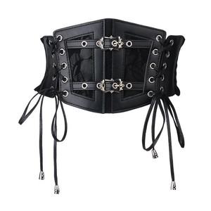 Corsé elegante, cinturones de cuerpo adelgazantes de cuero Pu ancho para mujer, bandas elásticas de cintura alta de encaje, Cinto Sobretudo Ceinture Femme Fa - Product Image 1