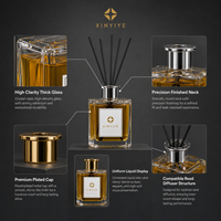 Vente en gros de flacons diffuseurs carrés transparents de différentes tailles, emballage d'aromathérapie pour la maison et l'hôtel, logo personnalisé