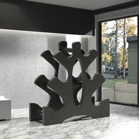 Ensemble d'haltères hexagonales avec support de rangement compact pour usage domestique et commercial, support de rangement pour salle de sport, support pour plaques de poids, support pour haltères