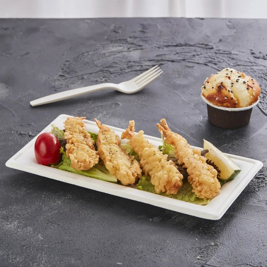 Disposable Heatable Eco-Friendly Compostable Paper Bowls Plates for Wedding Fast Food Chicken Bread Noodles Hamburger