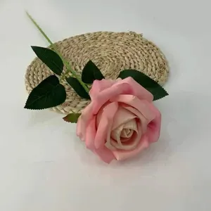 JH Silk flowers wholesale cheap single High branch big rose silk flower Artificial Flowers Handmade decoration for wedding
