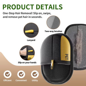 Épilateur pour chien super épais personnalisé brosse à gants électrostatique en mousse nettoyage facile portable longue brosse à poils pour chat et animal en peluche - Product Image 6