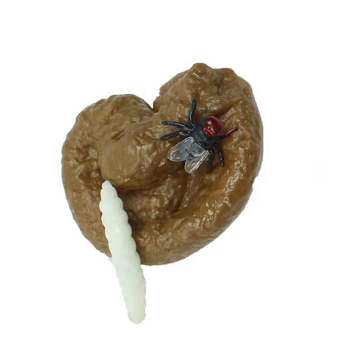 Prank Toys Fake Dog Poop Maggots Simulation Poop Fly Cockroach