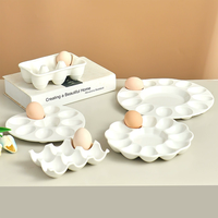 Support de Présentation en Céramique Personnalisé avec Logo pour Œufs de Pâques, Vaisselle Écologique, Compatible Four/Micro-ondes, Cadeaux de Petit-Déjeuner – Vente en Gros
