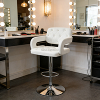 Chaises de bar en cuir PU TUQ prêtes à être expédiées, avec accoudoirs, pour comptoir de bar, chaises de bar pour restaurant