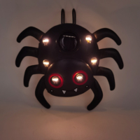 Lampe murale solaire d'Halloween en forme d'araignée, étanche, pour extérieur, jardin, cour, décoration
