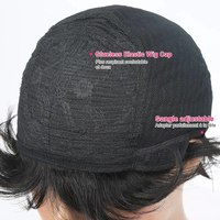 Pixie Cut Full Machine Made Perruque de cheveux humains Couleur noire naturelle Utilisation quotidienne de fête Perruques courtes et droites Pixie Curly