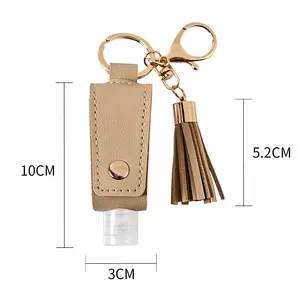 Wholesale Tassel Noble Color Simple Delicate Leather Keychain Custom