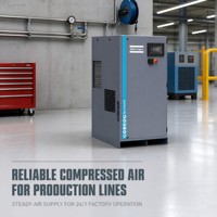 Compresseur d'air à vis rotatif Atlas Copco GA 11 FLX FF 11 kW à vitesse variable, économie d'énergie pour usine, vente en gros OEM