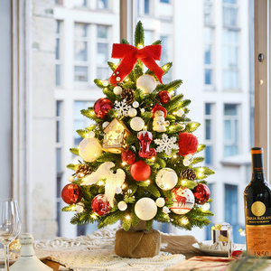 Wholesales 60cm Mini Xmas <b>Tree</b> Artificial Plastic Christmas <b>Tree</b> and Decorations Ornament With LED <b>Lights</b> - Product Image 5