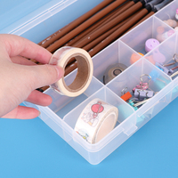 Boîte de rangement en plastique transparent SUNSHING à 11 compartiments, organiseur portable pour perles, bijoux, colliers, accessoires pour cheveux et fournitures d'artisanat