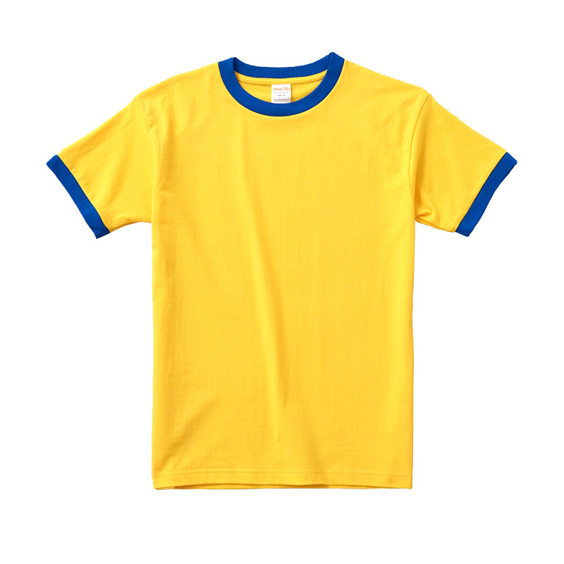 Men's Ringer Tee Athletic Sport Shirt Two Tone Color Short
