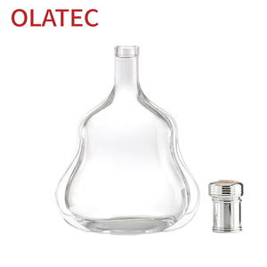 Bouteilles de liqueur en verre personnalisées, forme de gourde, 750 ml, 1000 ml, pour <span class=keywords><strong>Cognac</strong></span>, Brandy, avec bouchon à vis - Product Image 2