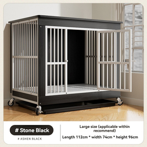 Jaula para perros de hierro resistente estilo muebles, perrera grande desmontable plegable con bandeja de plástico, uso en interiores y exteriores, suministro al por mayor - Product Image 4