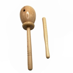 Bloc de percussion en bois naturel avec maillet, instrument de percussion manuel pour l'enseignement musical en maternelle, jouet éducatif - Product Image 1