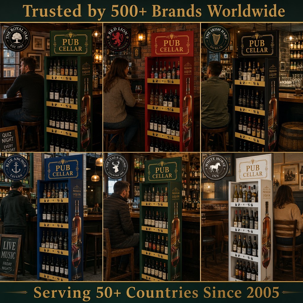 Apache Custom Wine Display Rack 48 Bottles 4-Tier Metal Liquor Merchandiser Knock Down Rotating Stand for Pub Bar Retail OEM — view 6