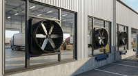 Ventilador de Extracción para Invernadero de Alta Resistencia de 72 Pulgadas, Carcasa de PE, Protección IP55, 70500 CFM, Ventilación Industrial, Refrigeración, Sin Escobillas, con Control por Aplicación