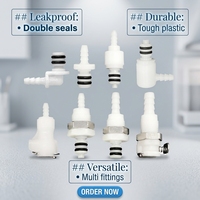 DGOzone Prix usine Raccord rapide avec vanne d'arrêt 1/8in 1/4\" à embout POM EPDM Anti-fuite Air Eau