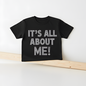 Strass Termoadesivi Personalizzati con Diamanti e Motivi in Vetro per Design con Logo 'It's All About Me' per Trasferimenti su Magliette, Scarpe e Borse - Product Image 1