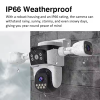Nuevo diseño 9MP Tres lentes AI Smart Home Cámara IP de seguridad para exteriores Visión nocturna completa Alarma de detección de movimiento CMOS PTZ Cámara Wifi