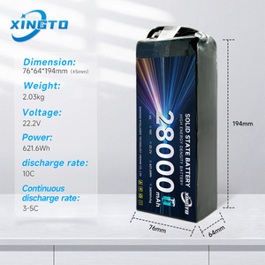 Xingto Batre Lipo 6s 12S 14s 222V 28000mAh 28ah 39000 5200 5000mAh Bms Liion <span class=keywords><strong>Lipoly</strong></span> 22ooo Mah Batería De Estado Sólido - Product Image 2