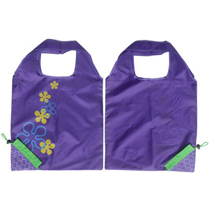 Bolsa de Compras Ecológica Grande Plegable Portátil Color Morado con Impresión de Logotipo para Frutas y Verduras - Product Image 2