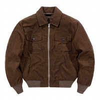 Blousons Bomber Homme Personnalisables en Corduroy et Nylon Imperméables – Service OEM, Haute Qualité, Respirants, Brodés pour l'Hiver