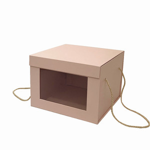 High-End Rigid Gift <b>Boxes</b> With Window Die Cut Plastic Liner Rectangle Ivory Board Custom Packaging For Flowers And Crafts - Product Image 3