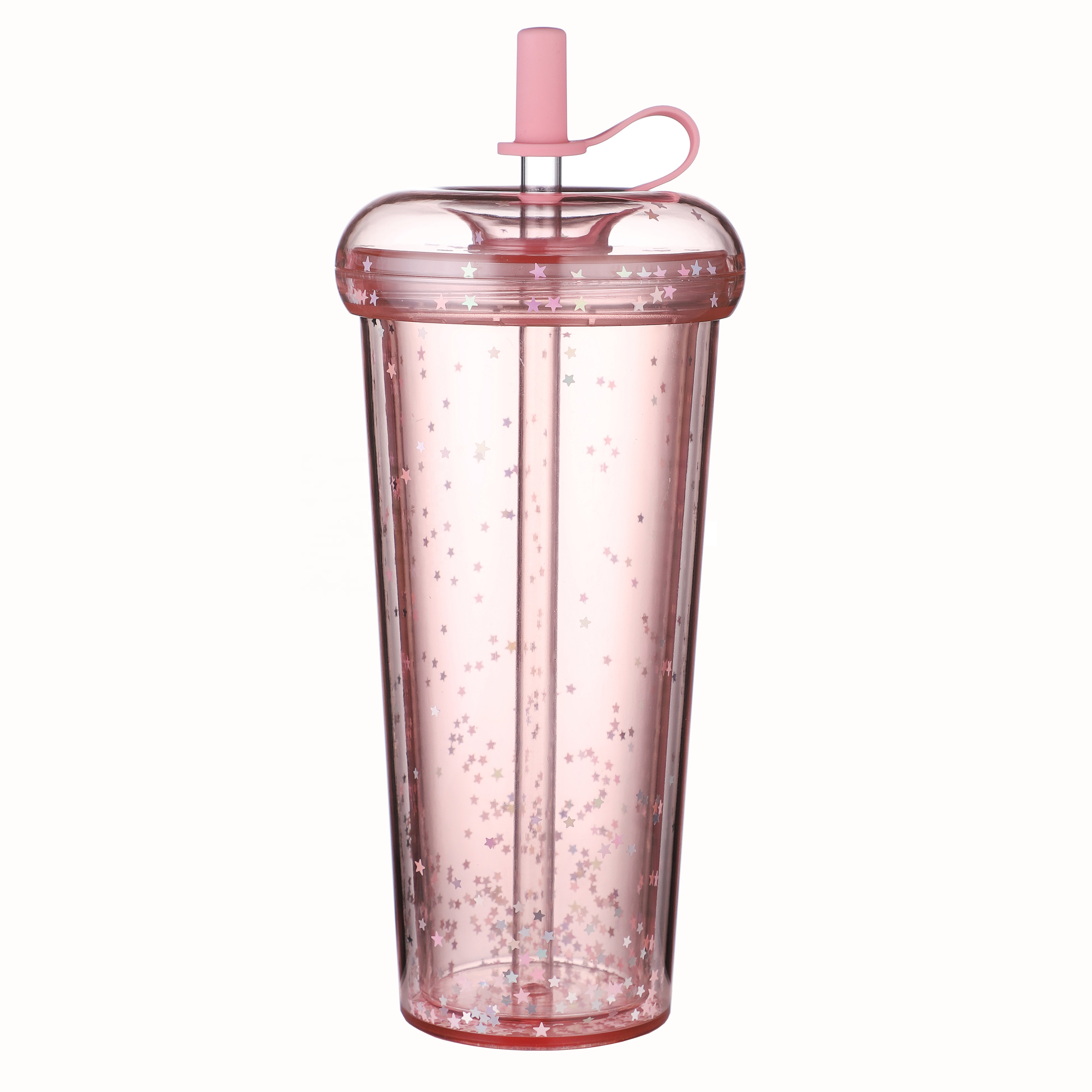 320 мл/420 мл/520 мл пользовательские формы пончик кружка с двойными стенками Блестящий стакан для девочек