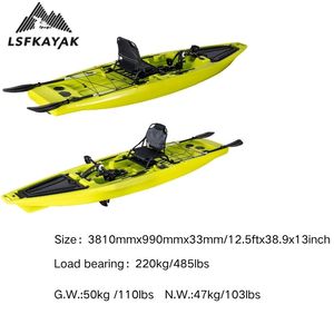Kayak LSF 3,81 m pour une personne, kayak à pédales pour la pêche, <span class=keywords><strong>bateau</strong></span> <span class=keywords><strong>de</strong></span> pêche léger pour la pêche, le surf et la navigation - Product Image 6