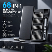 Kit de tournevis de précision électrique sans fil 68-en-1 pour réparation d'électronique, téléphones, ordinateurs, bricolage domestique et matériel OEM