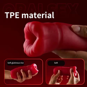 High-quality factory direct sales <b>vibrating</b> male masturbation device cup mouth design silicone stroking adult toy - Product Image 3