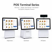 Terminal Punto de Venta Todo en Uno de 15.6 Pulgadas con Pantalla Táctil Capacitiva y Escáner Impresora Personalizable para Uso en Restaurantes y Comercios Minoristas
