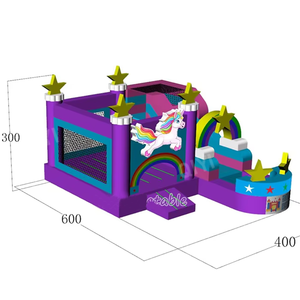 Château gonflable de location de toboggan de licorne Maisons gonflables de saut Maison rebondissante pour enfants Château gonflable Commercial - Product Image 3