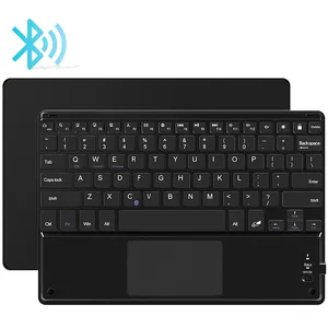 Keyboard Bluetooth Mini Portabel, Papan Ketik Bluetooth dengan Touchpad untuk Sibolan Portable I & Pad Tablet Android Smartphone Pc Monitor Nirkabel