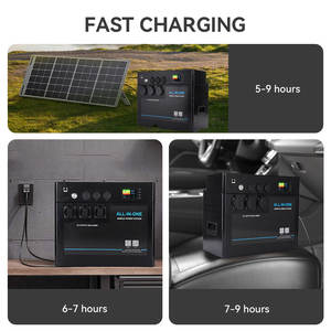 Système de stockage d'énergie solaire AC portable 3000W <span class=keywords><strong>avec</strong></span> <span class=keywords><strong>batterie</strong></span> <span class=keywords><strong>externe</strong></span> d'urgence alimentée par <span class=keywords><strong>batterie</strong></span> LiFePO4 12V pour extérieur, tension de sortie <span class=keywords><strong>220V</strong></span> - Product Image 4