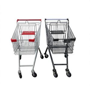 Europese stijl <span class=keywords><strong>100L</strong></span> metalen draad winkelwagentje |   Hoge kwaliteit supermarktkar voor supermarkten - Product Image 4