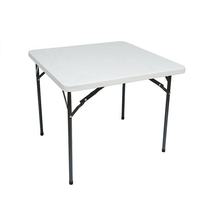 Table pliante carrée en plastique portable de 86 cm pour réceptions extérieures, prix usine abordable