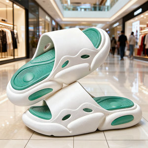Women's Summer Two-Tone Sandals Thick Sole Arch <b>Support</b> Beach Shoes Non Slip Round <b>Toe</b> Rubber Outsole Daily Wear - Product Image 3