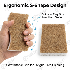 Esponja de Cocina Natural Biodegradable, Esponja Exfoliante de Celulosa y Coco Compostable, Esponja Ecológica - Product Image 4