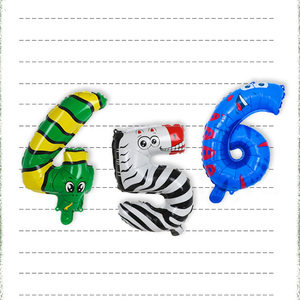 Màu Xanh Khủng Long In Ấn Mới Đến Phim Hoạt Hình Bóng Bay Cho Đảng Trang Trí Dễ Thương Động Vật Kỹ Thuật Số <span class=keywords><strong>4</strong></span> Số Phim Bóng Lá Bóng - Product Image 5