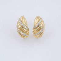 Orecchini in Oro 18K con Diamanti HPHT da Laboratorio, Anello alla Moda, Anello di Fidanzamento, Anelli Raffinati, Anelli Placcati Oro, Anelli Aperti da Donna